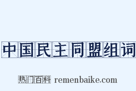 中国民主同盟组词是什么意思的图片